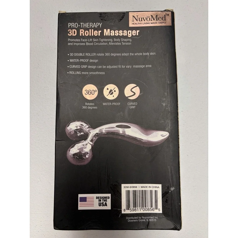 3D Roller Massager BY NuvoMed Pro-Therapy Rotates 360 Degrees Water-Proof NEW